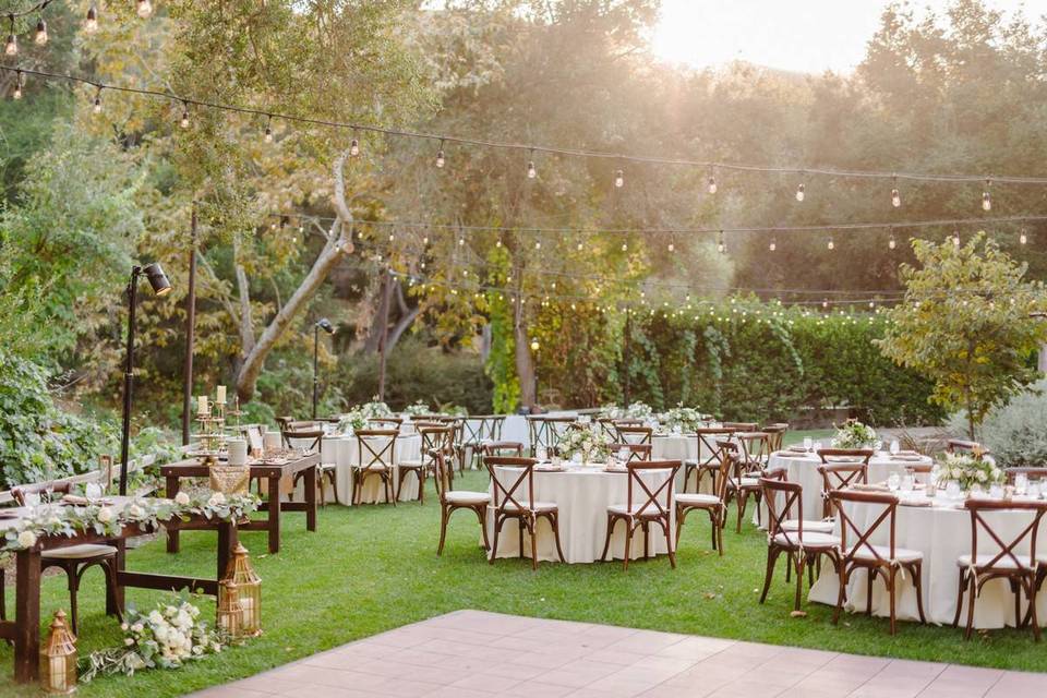 Wedding reception lighting and sound
